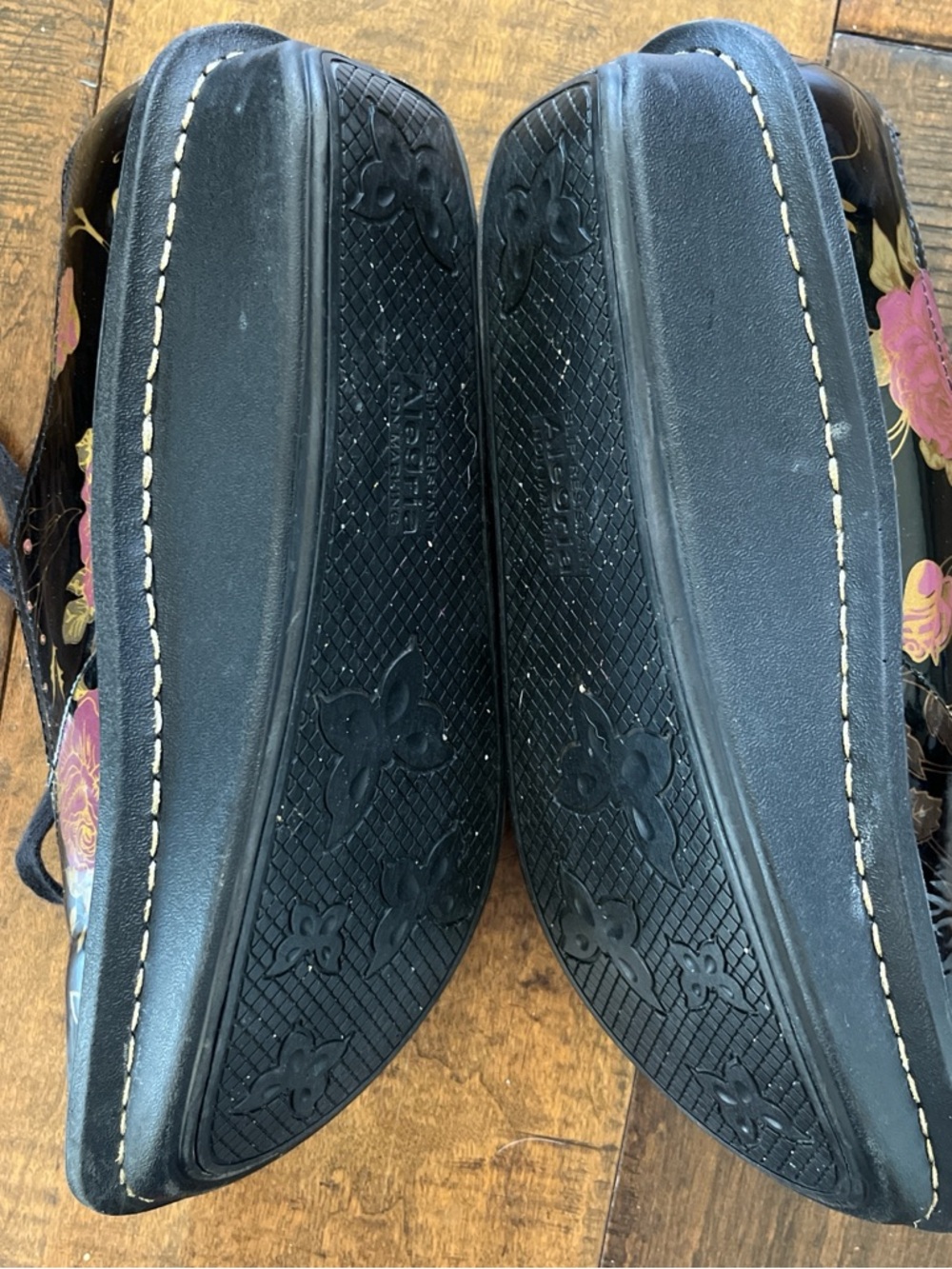 Alegria Abbi comfort lace-up black patent leather platform shoes sz 37 - Picture 5 of 8
